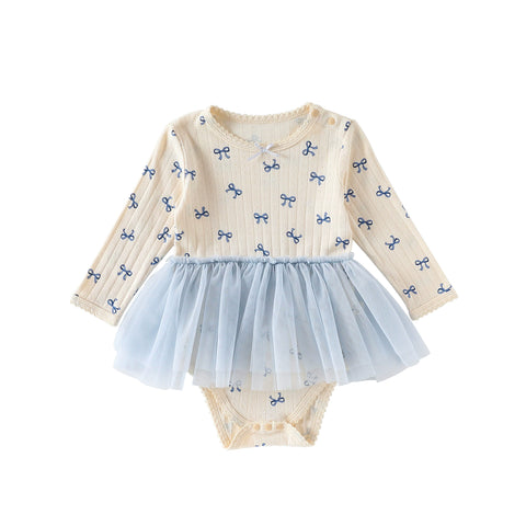 Baby Girl Heart Ribbed Tutu Bodysuit