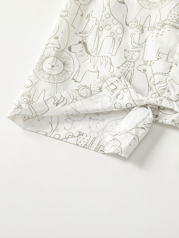 Baby Boy Jungle Stencil Shirt Romper
