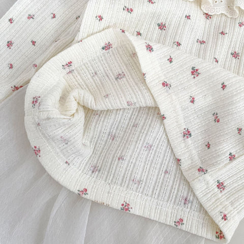 2 Pc Baby Girl Floral Shirt & Pink Jumpsuit Set