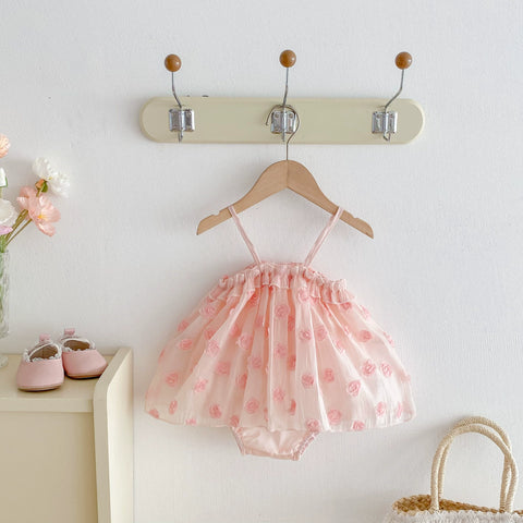 Baby Girl Rosette Cami Bodysuit Dress