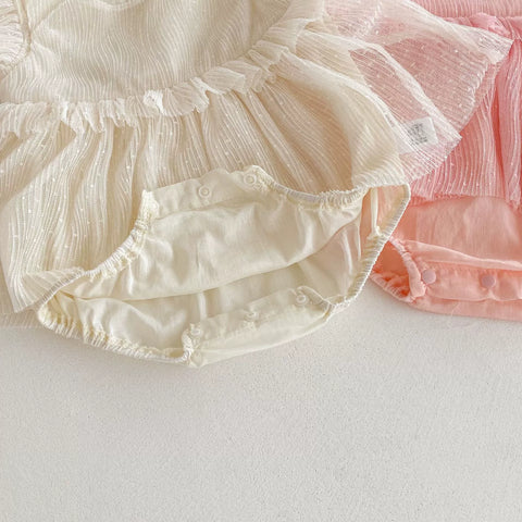 Baby Girl Ruffle Tulle Bodysuit Dress