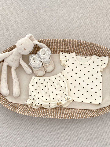 2 Pc Baby Girl Spring Rabbit Tee Short Set