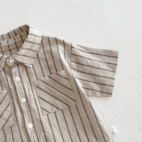 Baby Boy Stripe Shirt and Shorts Set