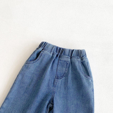 Toddler Girls Lace Hem Jeans