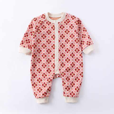 Baby Girl Wallpaper Flower Knit Romper