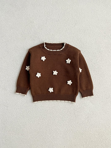 Baby Girl Autumn Flower Sweater