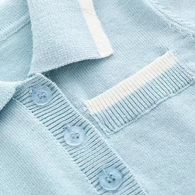 Baby Boy Knit Preppy Polo Romper
