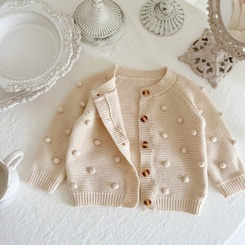 Baby Girl Pom Pom Cardigan