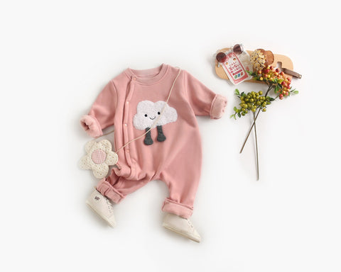 Baby Cute Food Button Romper