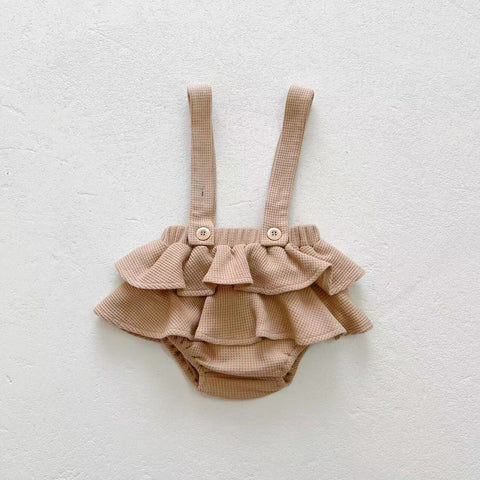 2 Pc Baby Girl Floral Ruffle Collar and Bloomer Set