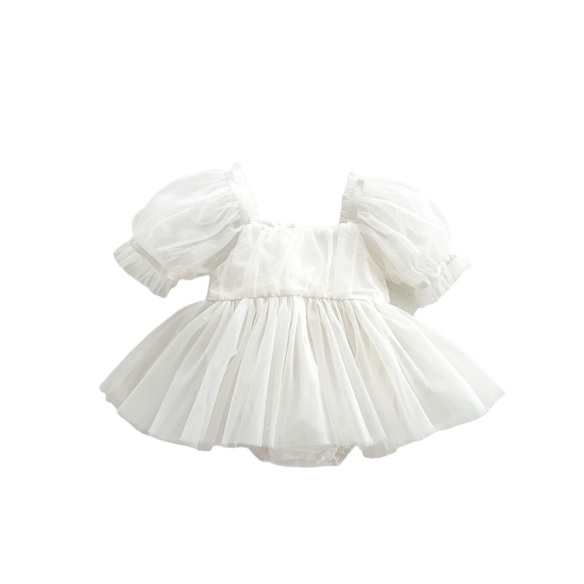 Baby Girl Bubble Sleeve Tulle Dress