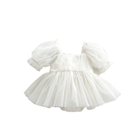 Baby Girl Bubble Sleeve Tulle Dress