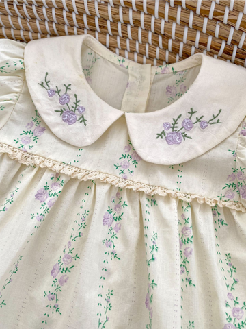 Baby Girl Spring Lavender Print Bodysuit