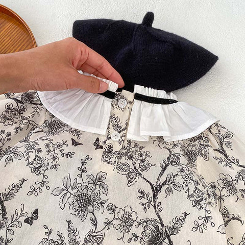 2 Pc Baby Girl Parisian Motif Set