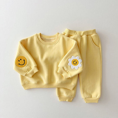 2 Pc Happy Sunflower Sweat Suit