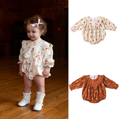 Baby Girl Vintage Flower Bodysuit