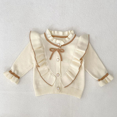 Baby Girl Ruffle Knit Cardigan Sweater