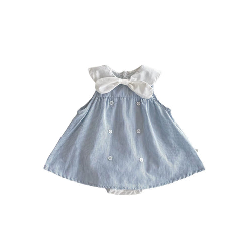 Baby Girl Bow Tie Stripe Swing Dress