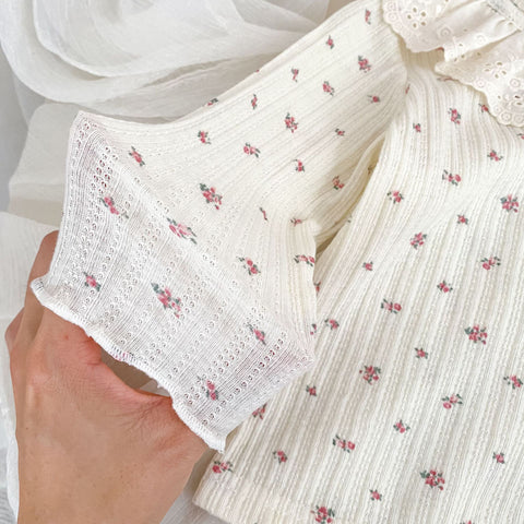 2 Pc Baby Girl Floral Shirt & Pink Jumpsuit Set