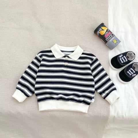2 Pc Boys Autumn Stripe Shirt & Denim Set