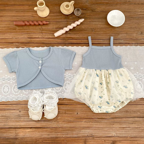 2 Pc Baby Girls Summer Cami Dress with Bolero