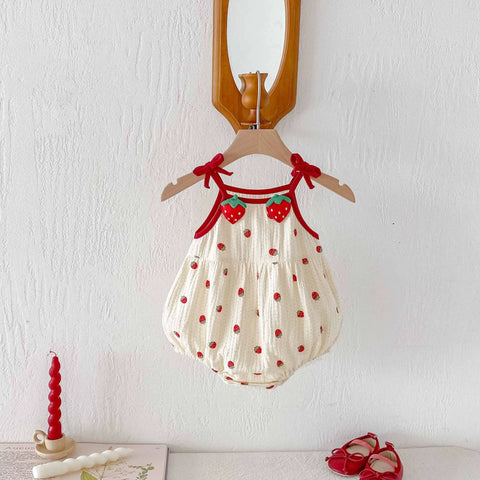 Baby Girl Strawberry Cami Bodysuit