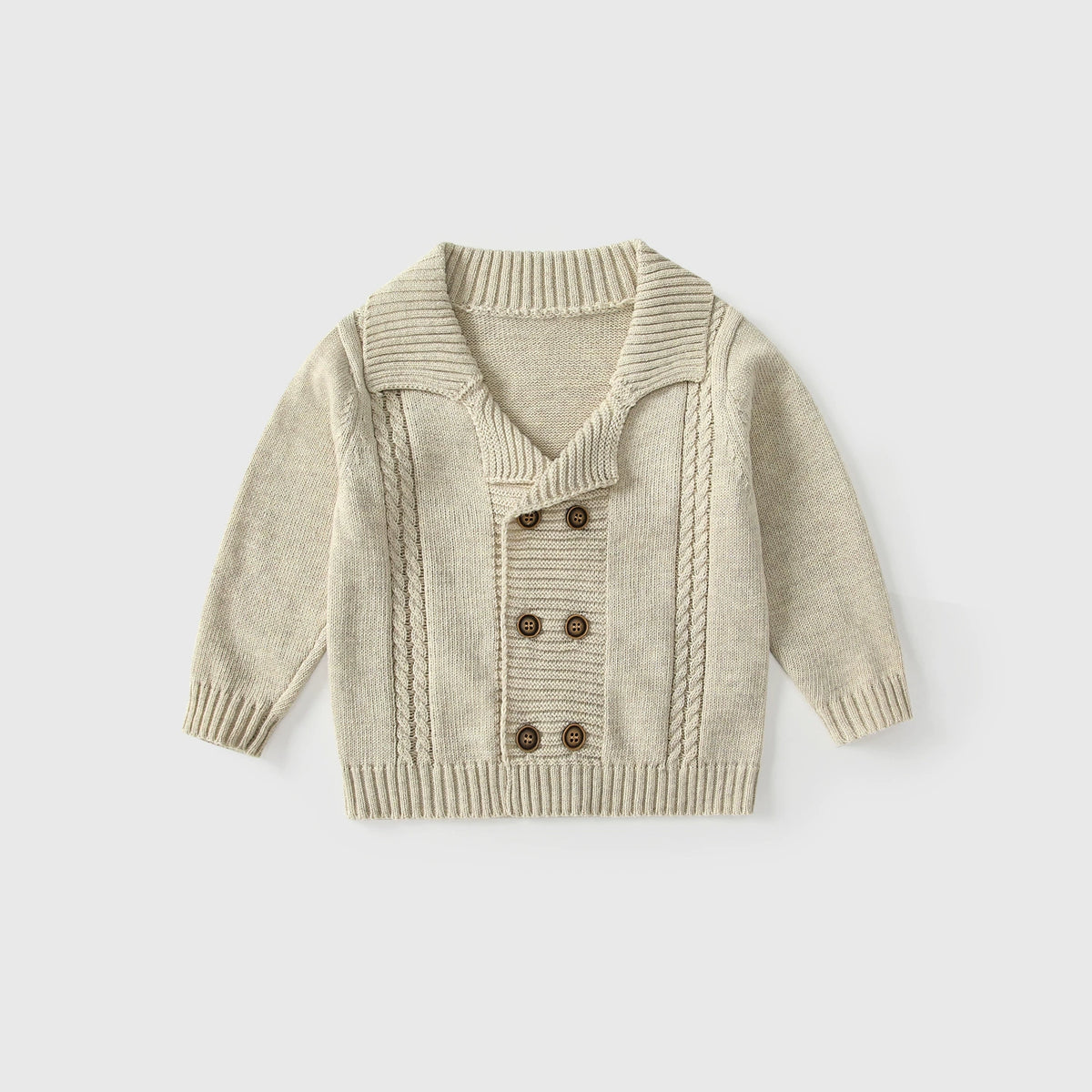 Baby Boy Double Breasted Button Up Cardigan Sweater