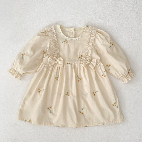 Girls Daisy Flower Bodysuit Dress