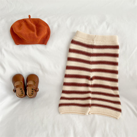 Girl Stripe Knit Sweater with Pants