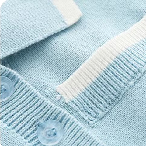 Baby Boy Knit Preppy Polo Romper