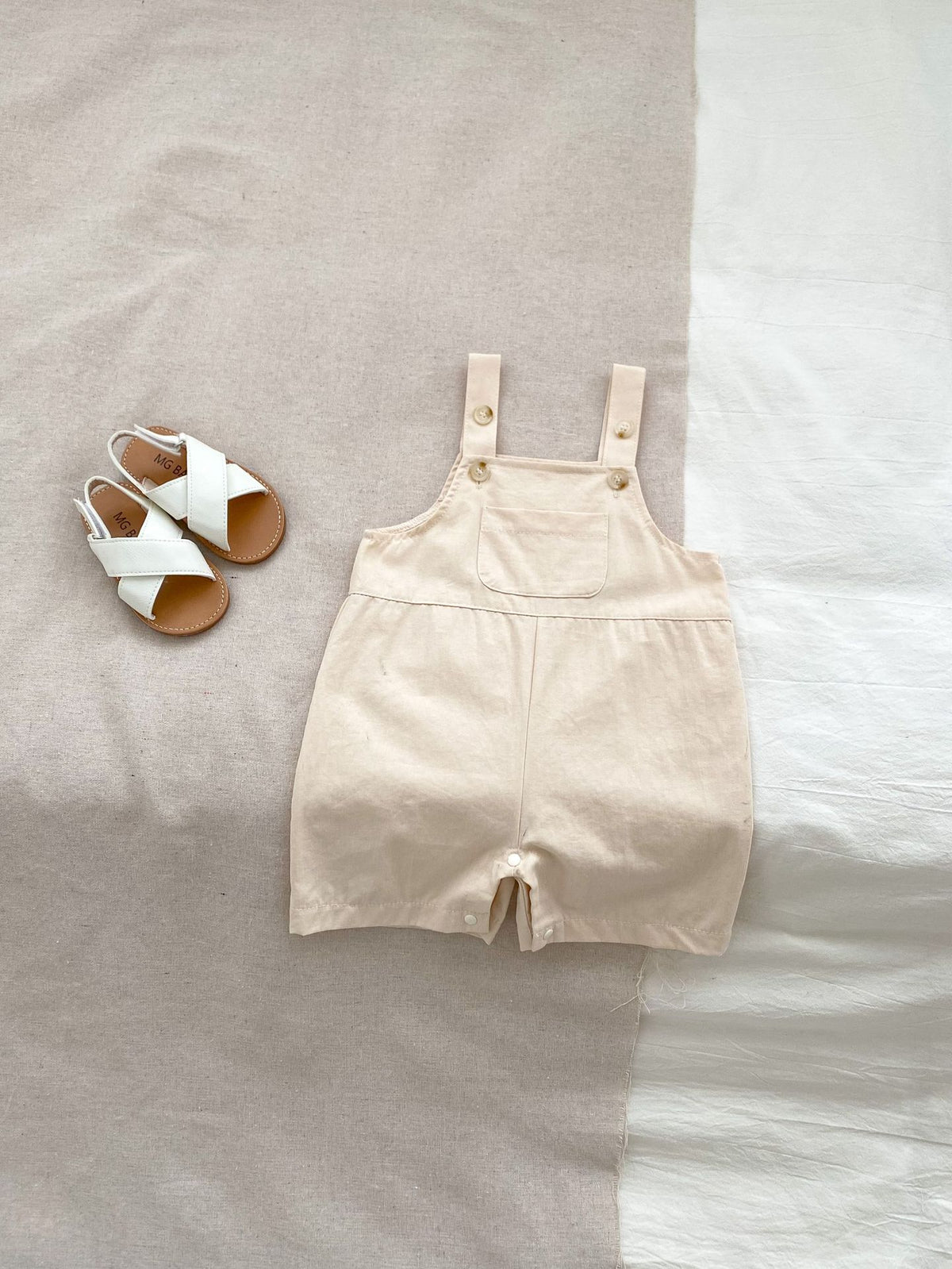 Baby Boy Cotton Overall Shorts