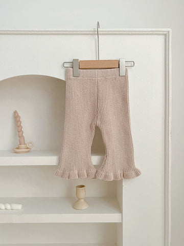 Baby Girl Ruffle Hem Sweater Pants