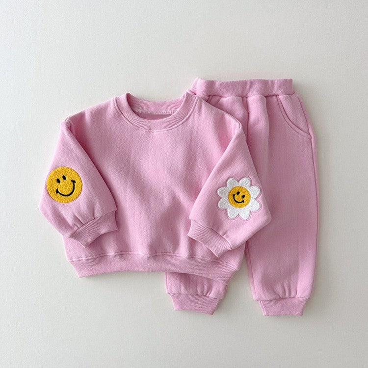 2 Pc Happy Sunflower Sweat Suit
