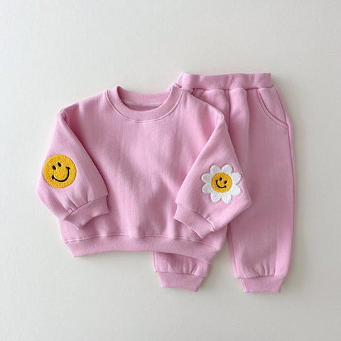 2 Pc Happy Sunflower Sweat Suit