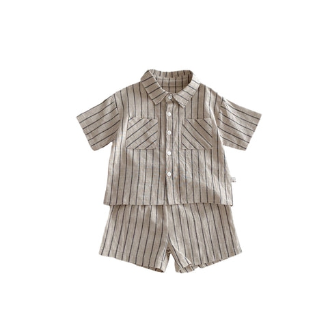Baby Boy Stripe Shirt and Shorts Set
