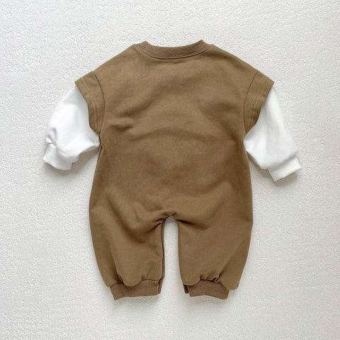 Baby Boy Happy Face Romper