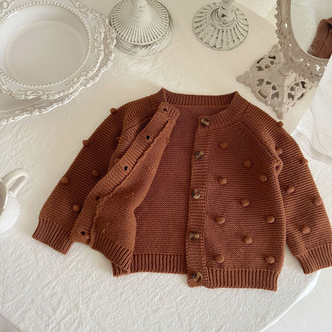 Baby Girl Pom Pom Cardigan