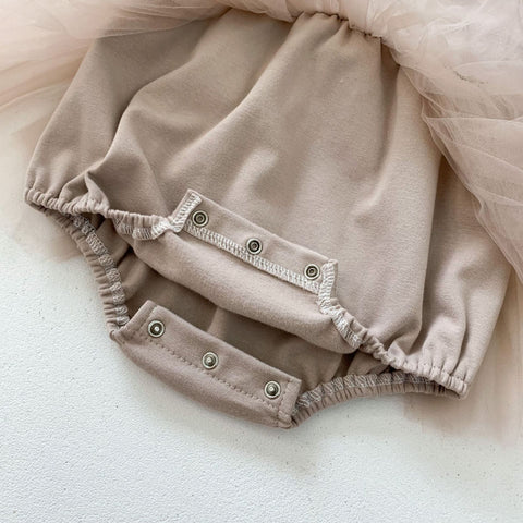 2 Pc Baby Girl Sheer Tutu Bodysuit Dress