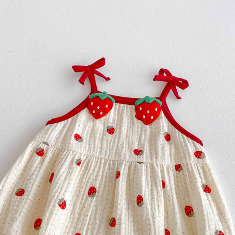 Baby Girl Strawberry Cami Bodysuit