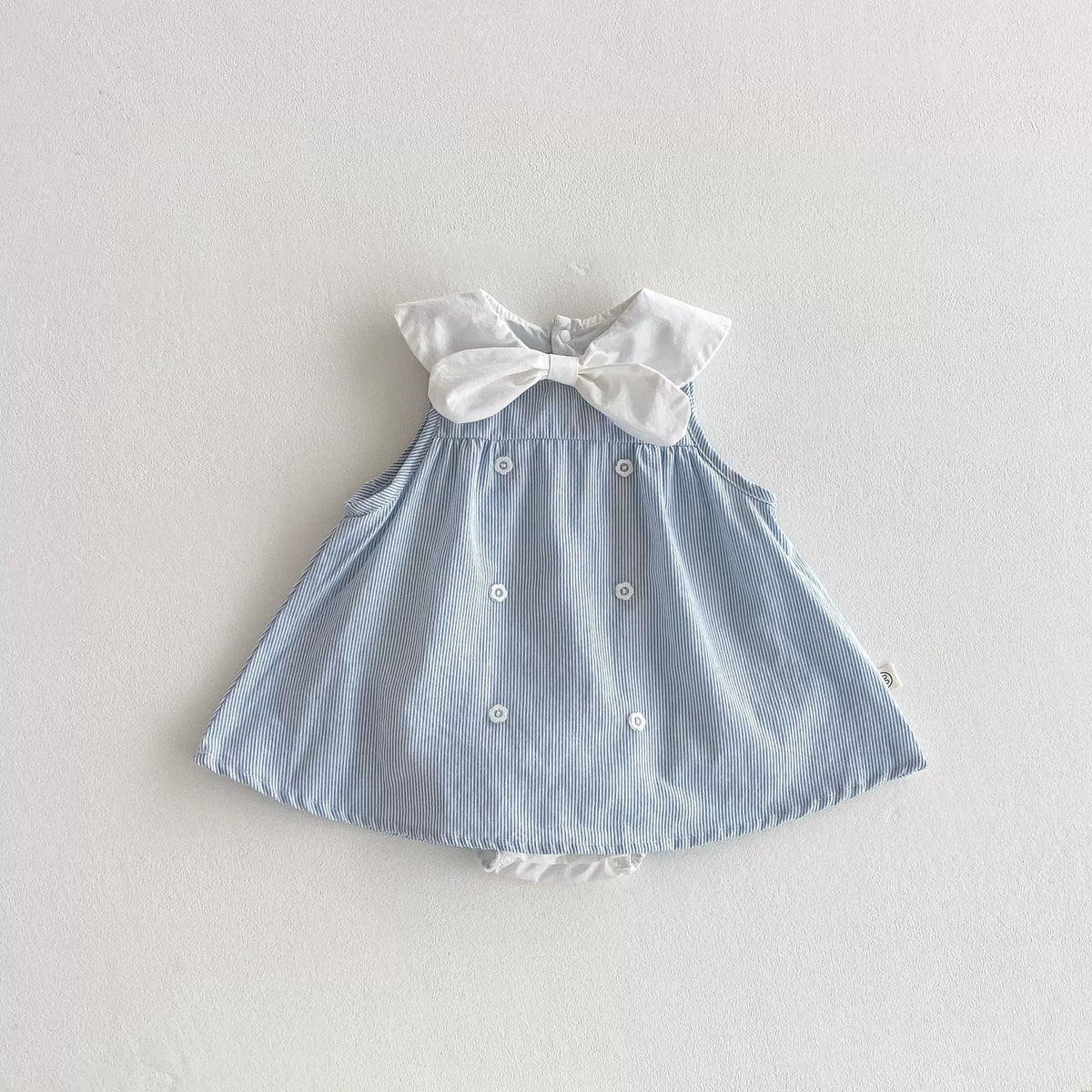 Baby Girl Bow Tie Stripe Swing Dress