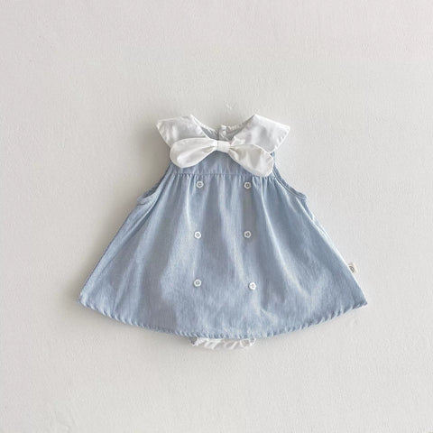 Baby Girl Bow Tie Stripe Swing Dress