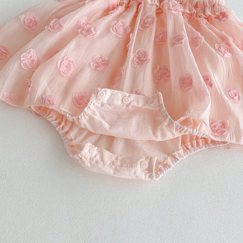Baby Girl Rosette Cami Bodysuit Dress