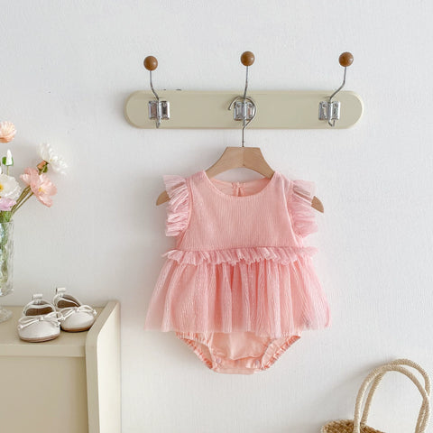 Baby Girl Ruffle Tulle Bodysuit Dress