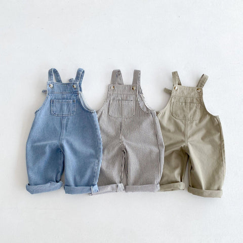 Unisex Kids Denim Overalls