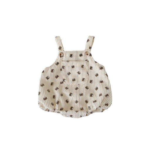 Baby Corduroy Print Overall Bodysuit