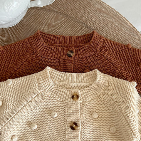 Baby Girl Pom Pom Cardigan