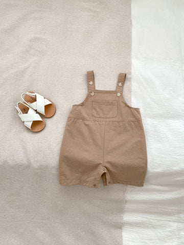 Baby Boy Cotton Overall Shorts