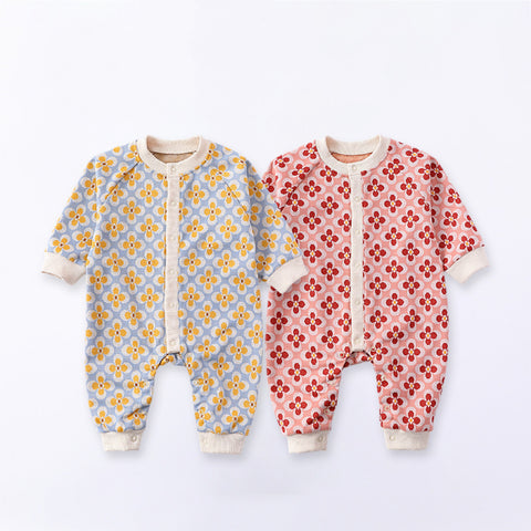 Baby Girl Wallpaper Flower Knit Romper