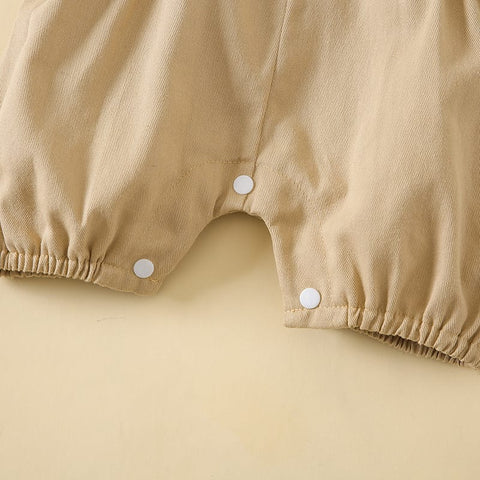Baby Bear Cotton Overall with Hat