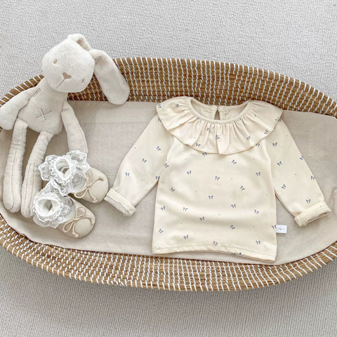 2 Pc Baby Girl Corduroy Skirt with Ruffle Collar Shirt